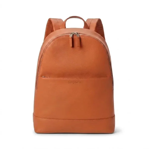 Savysells Canfield Pebbled Leather Backpack