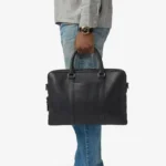 Executive Leather Computer Briefcase - Image 2