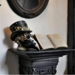 Gothic Automaton Apothecary Figurine – Steampunk Plague Doctor Statue - Image 6