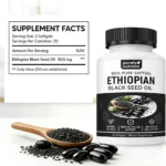 Ethiopian Black Seed Oil Softgels | 4.64% Thymoquinone | 60 Capsules - Image 3