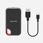 high speed external ssd connected to laptop keyboard