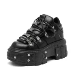 mens gothic platform shoes side profile thick sole