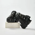 mens gothic platform shoes sole and side view