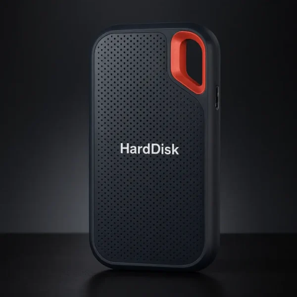 portable external ssd shockproof hard disk studio shot