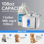 Veken 108oz Stainless Steel Cat Water Fountain – 2026 - Image 8