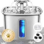 veken stainless steel cat water fountain 108oz silver