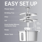 Veken 108oz Stainless Steel Cat Water Fountain – 2026 - Image 7